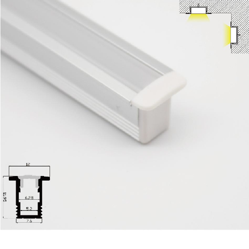 Recessed led strip profile