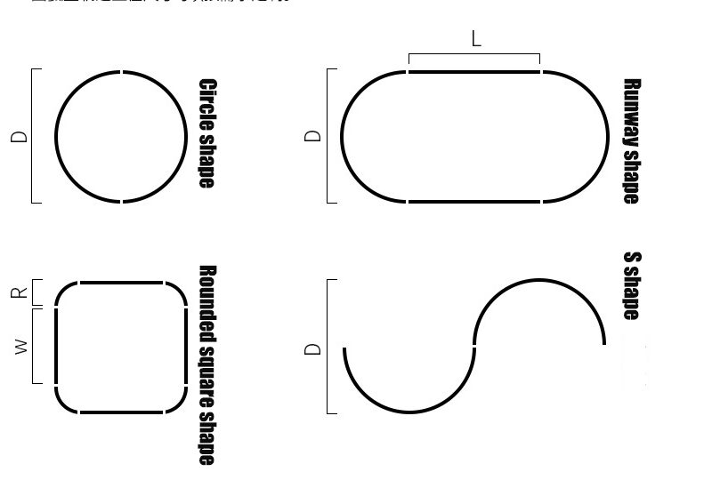 Different shape track lighting