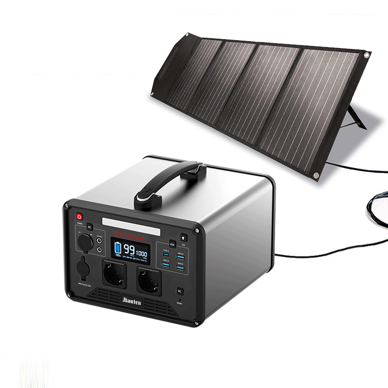 1000W portable power station with solar panel