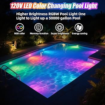 led inground pool lights Seven Colors