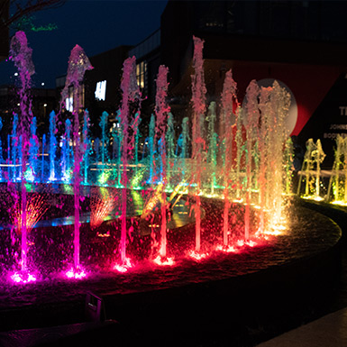 lighted fountain for pool