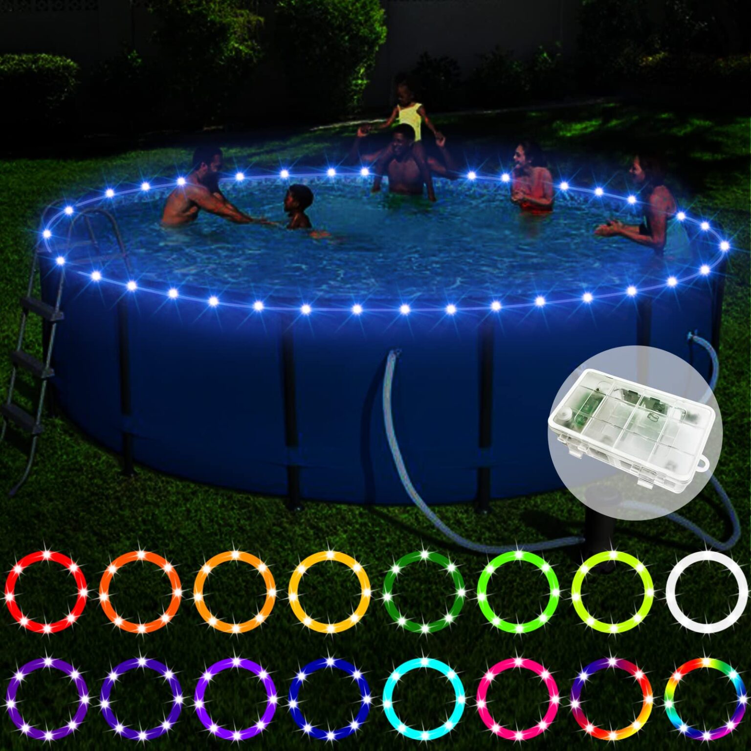 lights for above ground pool Seven Colors