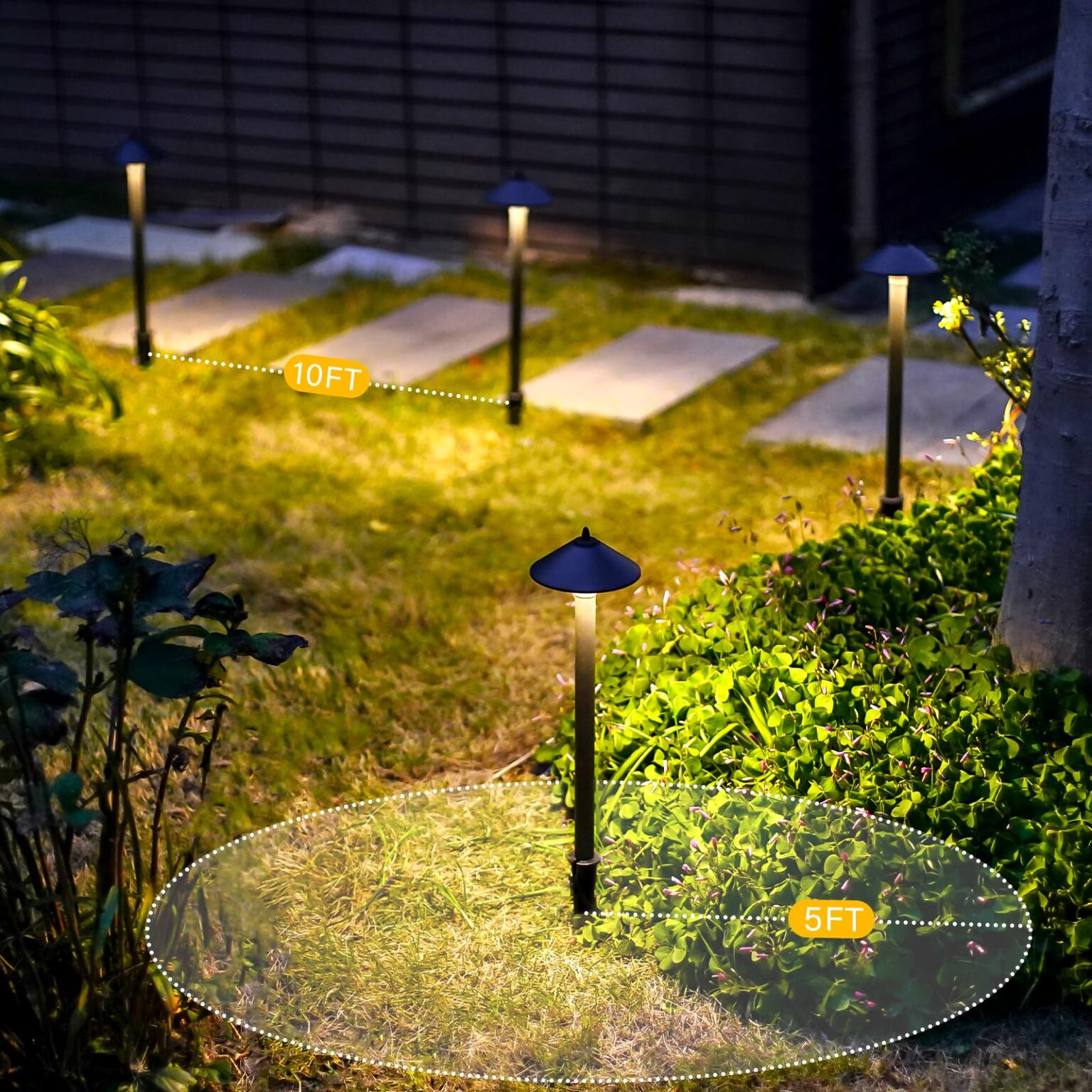 outdoor path lighting Seven Colors